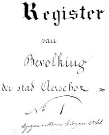 register van bevolking 1846 - cover